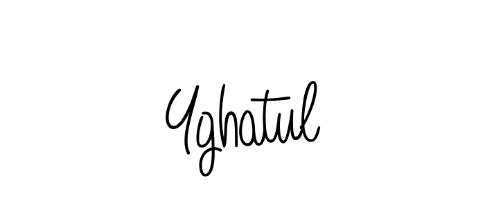 You should practise on your own different ways (Angelique-Rose-font-FFP) to write your name (Yghatul) in signature. don't let someone else do it for you. Yghatul signature style 5 images and pictures png