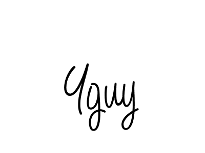 You should practise on your own different ways (Angelique-Rose-font-FFP) to write your name (Yguy) in signature. don't let someone else do it for you. Yguy signature style 5 images and pictures png