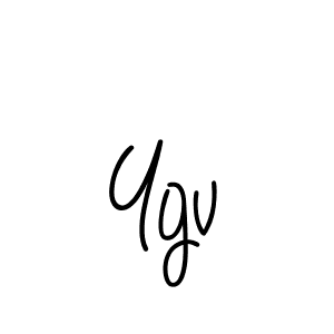 Design your own signature with our free online signature maker. With this signature software, you can create a handwritten (Angelique-Rose-font-FFP) signature for name Ygv. Ygv signature style 5 images and pictures png