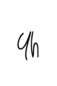 Design your own signature with our free online signature maker. With this signature software, you can create a handwritten (Angelique-Rose-font-FFP) signature for name Yh. Yh signature style 5 images and pictures png