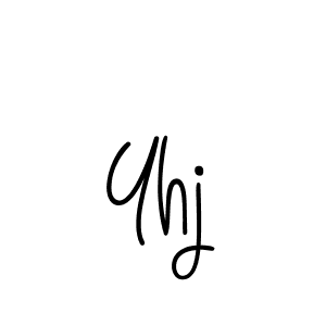 Yhj stylish signature style. Best Handwritten Sign (Angelique-Rose-font-FFP) for my name. Handwritten Signature Collection Ideas for my name Yhj. Yhj signature style 5 images and pictures png