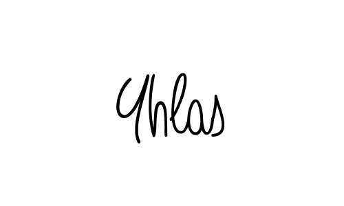 The best way (Angelique-Rose-font-FFP) to make a short signature is to pick only two or three words in your name. The name Yhlas include a total of six letters. For converting this name. Yhlas signature style 5 images and pictures png