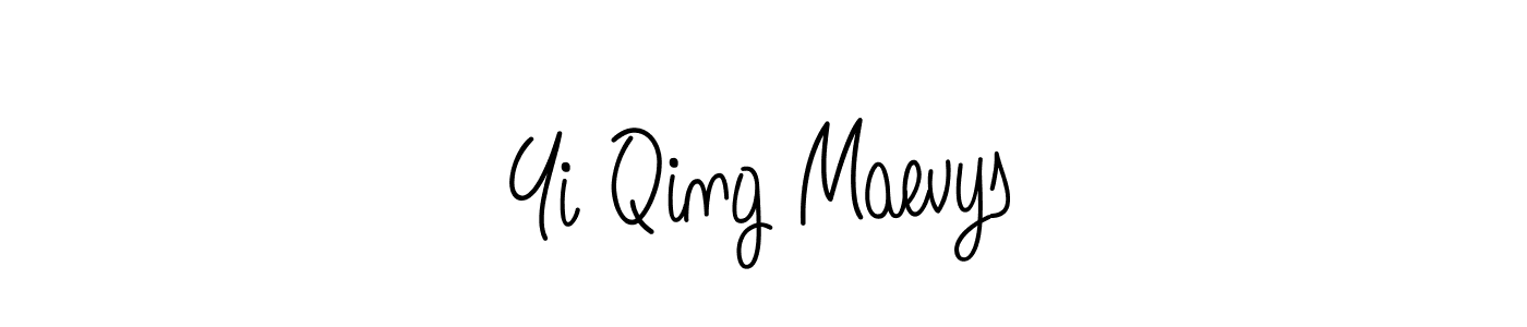 Yi Qing Maevys stylish signature style. Best Handwritten Sign (Angelique-Rose-font-FFP) for my name. Handwritten Signature Collection Ideas for my name Yi Qing Maevys. Yi Qing Maevys signature style 5 images and pictures png