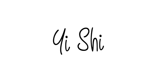 The best way (Angelique-Rose-font-FFP) to make a short signature is to pick only two or three words in your name. The name Yi Shi include a total of six letters. For converting this name. Yi Shi signature style 5 images and pictures png