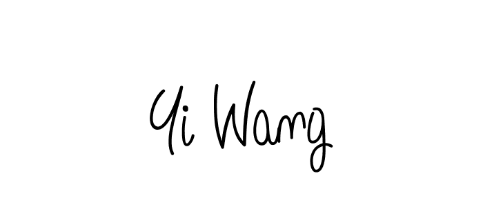 Yi Wang stylish signature style. Best Handwritten Sign (Angelique-Rose-font-FFP) for my name. Handwritten Signature Collection Ideas for my name Yi Wang. Yi Wang signature style 5 images and pictures png