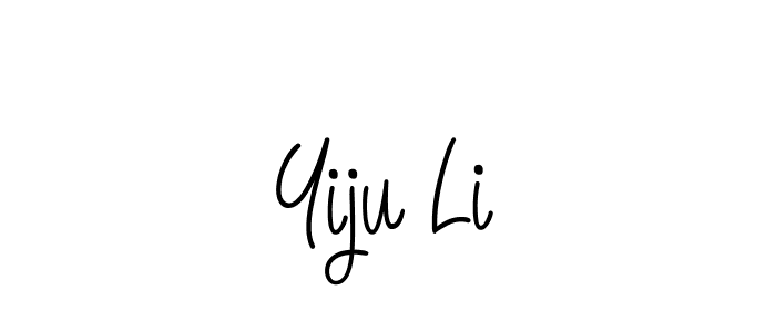 Make a beautiful signature design for name Yiju Li. With this signature (Angelique-Rose-font-FFP) style, you can create a handwritten signature for free. Yiju Li signature style 5 images and pictures png
