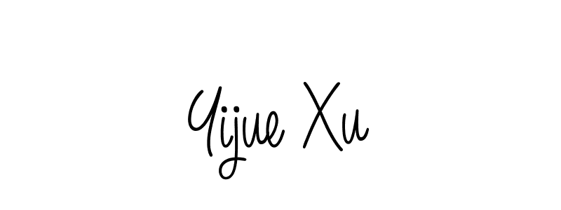 The best way (Angelique-Rose-font-FFP) to make a short signature is to pick only two or three words in your name. The name Yijue Xu include a total of six letters. For converting this name. Yijue Xu signature style 5 images and pictures png