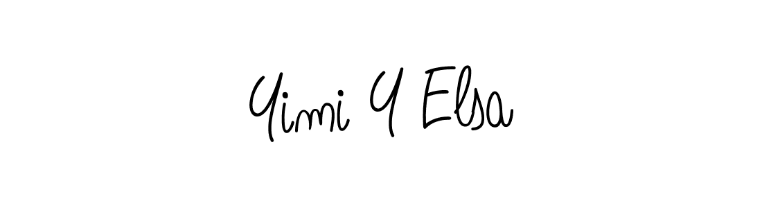 Similarly Angelique-Rose-font-FFP is the best handwritten signature design. Signature creator online .You can use it as an online autograph creator for name Yimi Y Elsa. Yimi Y Elsa signature style 5 images and pictures png