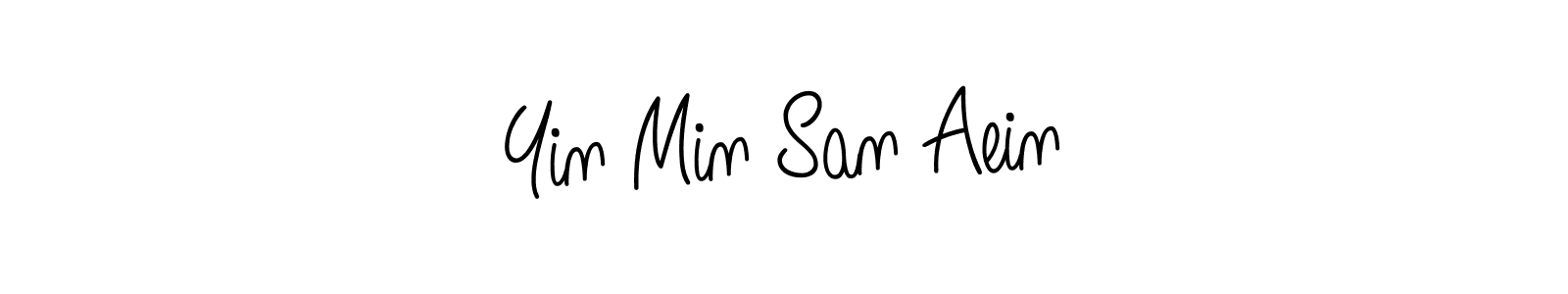 Design your own signature with our free online signature maker. With this signature software, you can create a handwritten (Angelique-Rose-font-FFP) signature for name Yin Min San Aein. Yin Min San Aein signature style 5 images and pictures png