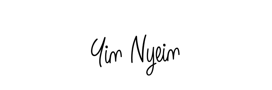 Yin Nyein stylish signature style. Best Handwritten Sign (Angelique-Rose-font-FFP) for my name. Handwritten Signature Collection Ideas for my name Yin Nyein. Yin Nyein signature style 5 images and pictures png