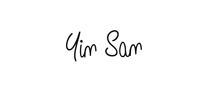 Use a signature maker to create a handwritten signature online. With this signature software, you can design (Angelique-Rose-font-FFP) your own signature for name Yin San. Yin San signature style 5 images and pictures png