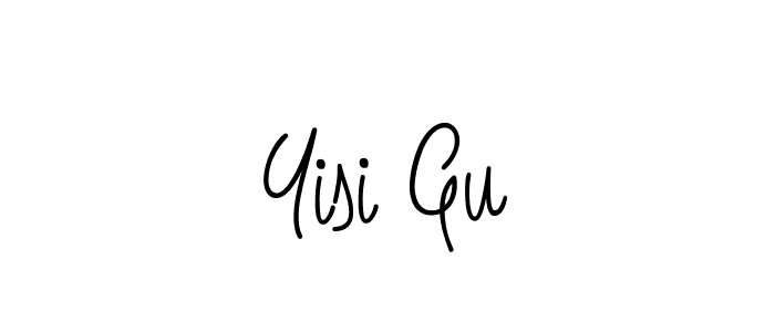 Design your own signature with our free online signature maker. With this signature software, you can create a handwritten (Angelique-Rose-font-FFP) signature for name Yisi Gu. Yisi Gu signature style 5 images and pictures png