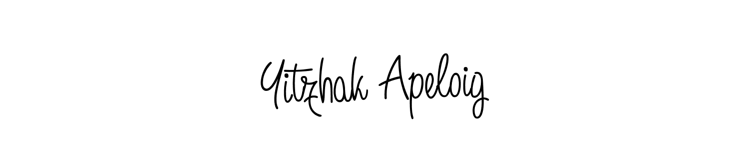 The best way (Angelique-Rose-font-FFP) to make a short signature is to pick only two or three words in your name. The name Yitzhak Apeloig include a total of six letters. For converting this name. Yitzhak Apeloig signature style 5 images and pictures png
