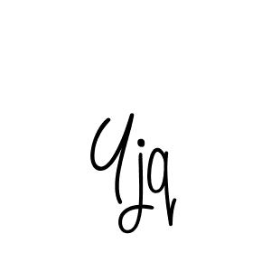 How to make Yjq signature? Angelique-Rose-font-FFP is a professional autograph style. Create handwritten signature for Yjq name. Yjq signature style 5 images and pictures png