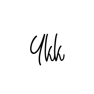 Ykk stylish signature style. Best Handwritten Sign (Angelique-Rose-font-FFP) for my name. Handwritten Signature Collection Ideas for my name Ykk. Ykk signature style 5 images and pictures png