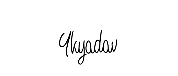 Make a beautiful signature design for name Ykyadav. With this signature (Angelique-Rose-font-FFP) style, you can create a handwritten signature for free. Ykyadav signature style 5 images and pictures png