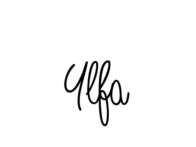 Use a signature maker to create a handwritten signature online. With this signature software, you can design (Angelique-Rose-font-FFP) your own signature for name Ylfa. Ylfa signature style 5 images and pictures png