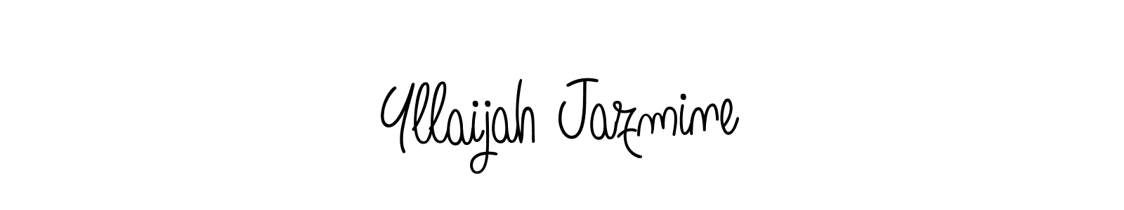 Use a signature maker to create a handwritten signature online. With this signature software, you can design (Angelique-Rose-font-FFP) your own signature for name Yllaijah Jazmine. Yllaijah Jazmine signature style 5 images and pictures png