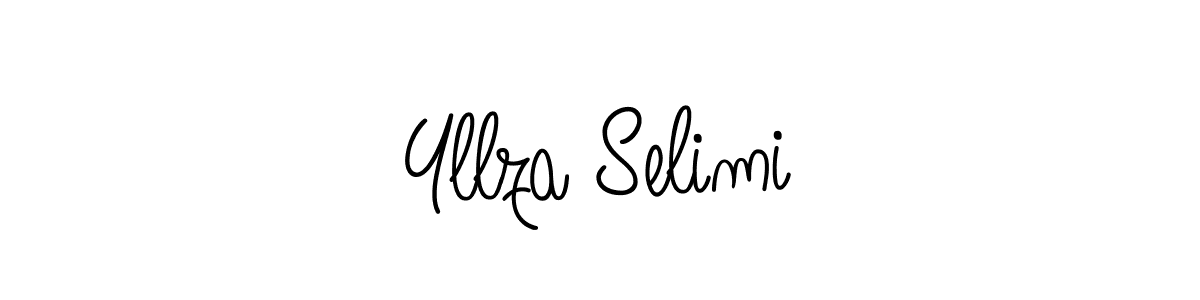 Make a beautiful signature design for name Yllza Selimi. With this signature (Angelique-Rose-font-FFP) style, you can create a handwritten signature for free. Yllza Selimi signature style 5 images and pictures png