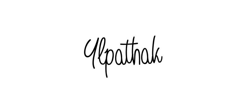 You should practise on your own different ways (Angelique-Rose-font-FFP) to write your name (Ylpathak) in signature. don't let someone else do it for you. Ylpathak signature style 5 images and pictures png