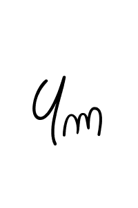 How to make Ym signature? Angelique-Rose-font-FFP is a professional autograph style. Create handwritten signature for Ym name. Ym signature style 5 images and pictures png