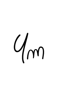 You should practise on your own different ways (Angelique-Rose-font-FFP) to write your name (Ym) in signature. don't let someone else do it for you. Ym signature style 5 images and pictures png