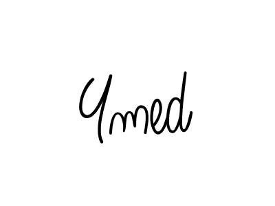 You should practise on your own different ways (Angelique-Rose-font-FFP) to write your name (Ymed) in signature. don't let someone else do it for you. Ymed signature style 5 images and pictures png