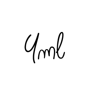 Use a signature maker to create a handwritten signature online. With this signature software, you can design (Angelique-Rose-font-FFP) your own signature for name Yml. Yml signature style 5 images and pictures png