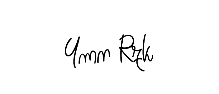 The best way (Angelique-Rose-font-FFP) to make a short signature is to pick only two or three words in your name. The name Ymn Rzk include a total of six letters. For converting this name. Ymn Rzk signature style 5 images and pictures png