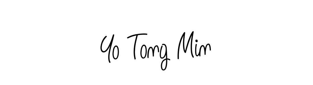 The best way (Angelique-Rose-font-FFP) to make a short signature is to pick only two or three words in your name. The name Yo Tong Min include a total of six letters. For converting this name. Yo Tong Min signature style 5 images and pictures png