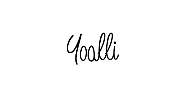 Create a beautiful signature design for name Yoalli. With this signature (Angelique-Rose-font-FFP) fonts, you can make a handwritten signature for free. Yoalli signature style 5 images and pictures png