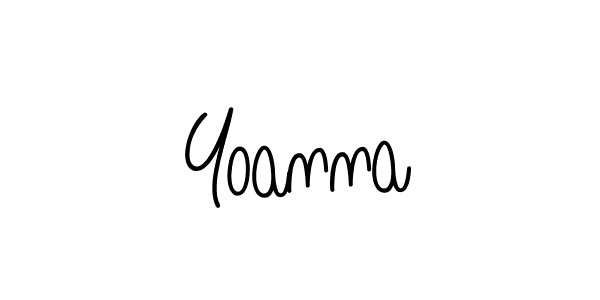 Make a beautiful signature design for name Yoanna. With this signature (Angelique-Rose-font-FFP) style, you can create a handwritten signature for free. Yoanna signature style 5 images and pictures png