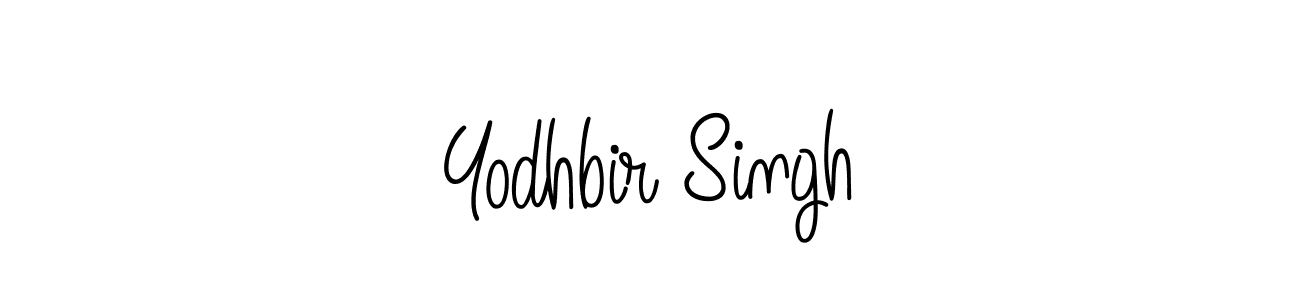 Make a beautiful signature design for name Yodhbir Singh. With this signature (Angelique-Rose-font-FFP) style, you can create a handwritten signature for free. Yodhbir Singh signature style 5 images and pictures png