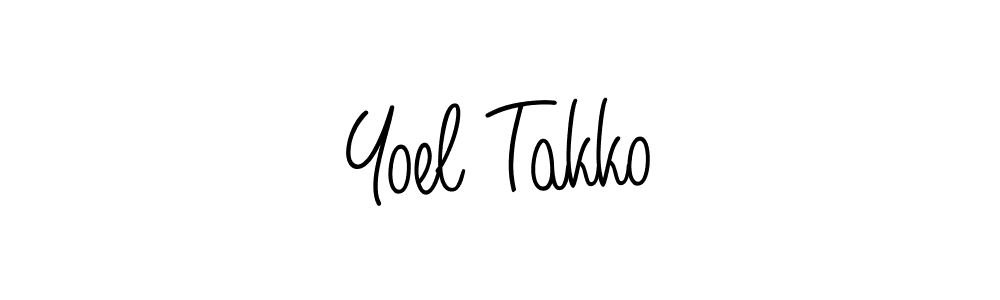 How to make Yoel Takko signature? Angelique-Rose-font-FFP is a professional autograph style. Create handwritten signature for Yoel Takko name. Yoel Takko signature style 5 images and pictures png