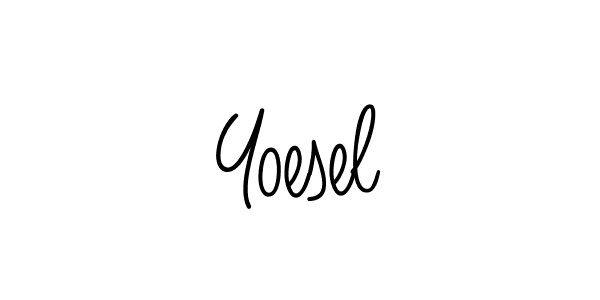 How to make Yoesel name signature. Use Angelique-Rose-font-FFP style for creating short signs online. This is the latest handwritten sign. Yoesel signature style 5 images and pictures png