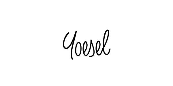 How to make Yoesel name signature. Use Angelique-Rose-font-FFP style for creating short signs online. This is the latest handwritten sign. Yoesel signature style 5 images and pictures png