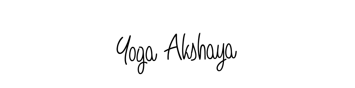 You should practise on your own different ways (Angelique-Rose-font-FFP) to write your name (Yoga Akshaya) in signature. don't let someone else do it for you. Yoga Akshaya signature style 5 images and pictures png