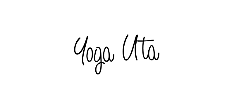 Create a beautiful signature design for name Yoga Uta. With this signature (Angelique-Rose-font-FFP) fonts, you can make a handwritten signature for free. Yoga Uta signature style 5 images and pictures png