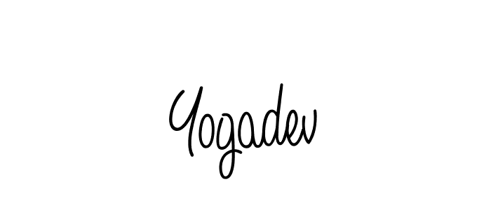 Use a signature maker to create a handwritten signature online. With this signature software, you can design (Angelique-Rose-font-FFP) your own signature for name Yogadev. Yogadev signature style 5 images and pictures png