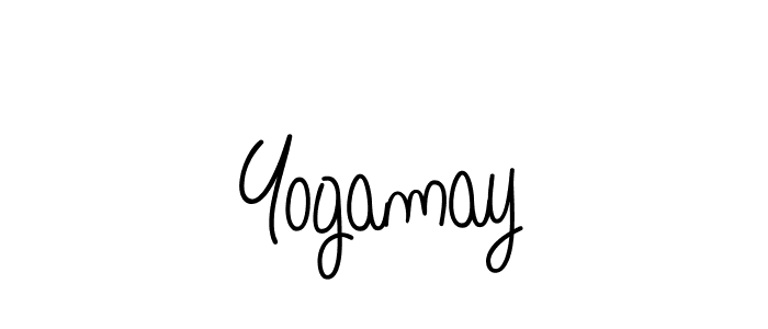 Yogamay stylish signature style. Best Handwritten Sign (Angelique-Rose-font-FFP) for my name. Handwritten Signature Collection Ideas for my name Yogamay. Yogamay signature style 5 images and pictures png