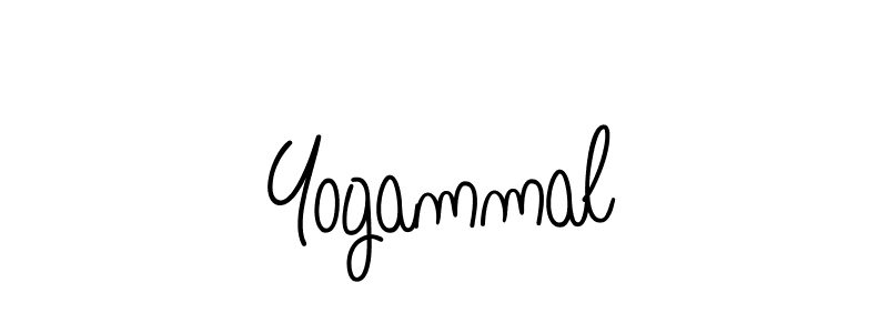 You should practise on your own different ways (Angelique-Rose-font-FFP) to write your name (Yogammal) in signature. don't let someone else do it for you. Yogammal signature style 5 images and pictures png