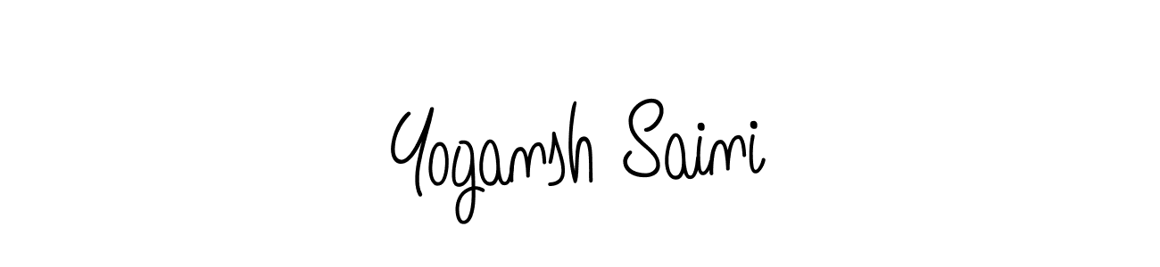 The best way (Angelique-Rose-font-FFP) to make a short signature is to pick only two or three words in your name. The name Yogansh Saini include a total of six letters. For converting this name. Yogansh Saini signature style 5 images and pictures png