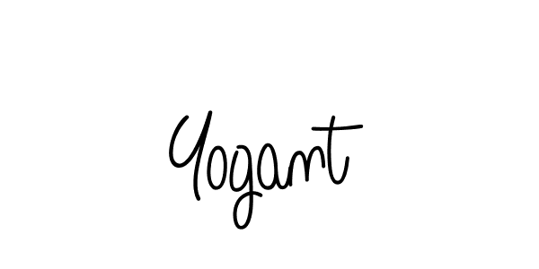 Use a signature maker to create a handwritten signature online. With this signature software, you can design (Angelique-Rose-font-FFP) your own signature for name Yogant. Yogant signature style 5 images and pictures png