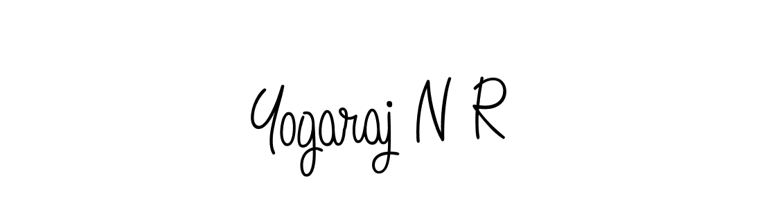 Yogaraj N R stylish signature style. Best Handwritten Sign (Angelique-Rose-font-FFP) for my name. Handwritten Signature Collection Ideas for my name Yogaraj N R. Yogaraj N R signature style 5 images and pictures png