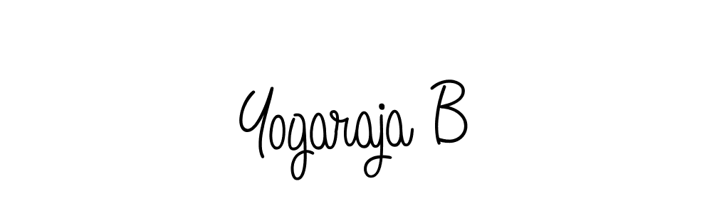 Use a signature maker to create a handwritten signature online. With this signature software, you can design (Angelique-Rose-font-FFP) your own signature for name Yogaraja B. Yogaraja B signature style 5 images and pictures png