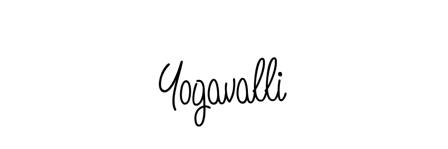 You should practise on your own different ways (Angelique-Rose-font-FFP) to write your name (Yogavalli) in signature. don't let someone else do it for you. Yogavalli signature style 5 images and pictures png