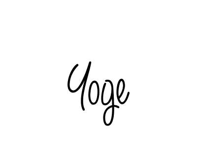 How to Draw Yoge signature style? Angelique-Rose-font-FFP is a latest design signature styles for name Yoge. Yoge signature style 5 images and pictures png