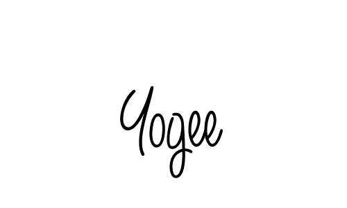 Design your own signature with our free online signature maker. With this signature software, you can create a handwritten (Angelique-Rose-font-FFP) signature for name Yogee. Yogee signature style 5 images and pictures png