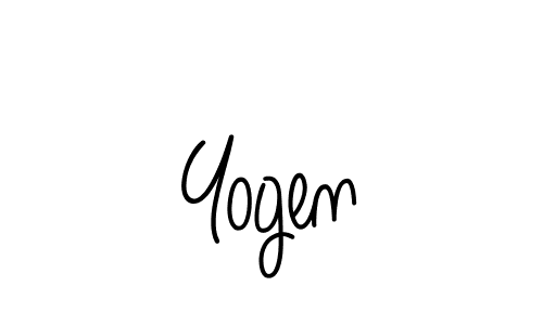 Yogen stylish signature style. Best Handwritten Sign (Angelique-Rose-font-FFP) for my name. Handwritten Signature Collection Ideas for my name Yogen. Yogen signature style 5 images and pictures png