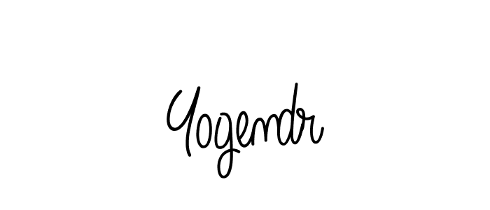 How to make Yogendr name signature. Use Angelique-Rose-font-FFP style for creating short signs online. This is the latest handwritten sign. Yogendr signature style 5 images and pictures png